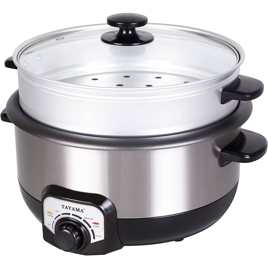Tayama 3-Quart Stainless Steel Electric Hot Pot Multi-Cooker for $46 Tayama 3-Quart Stainless Steel Electric Hot Pot Multi-Cooker for $46