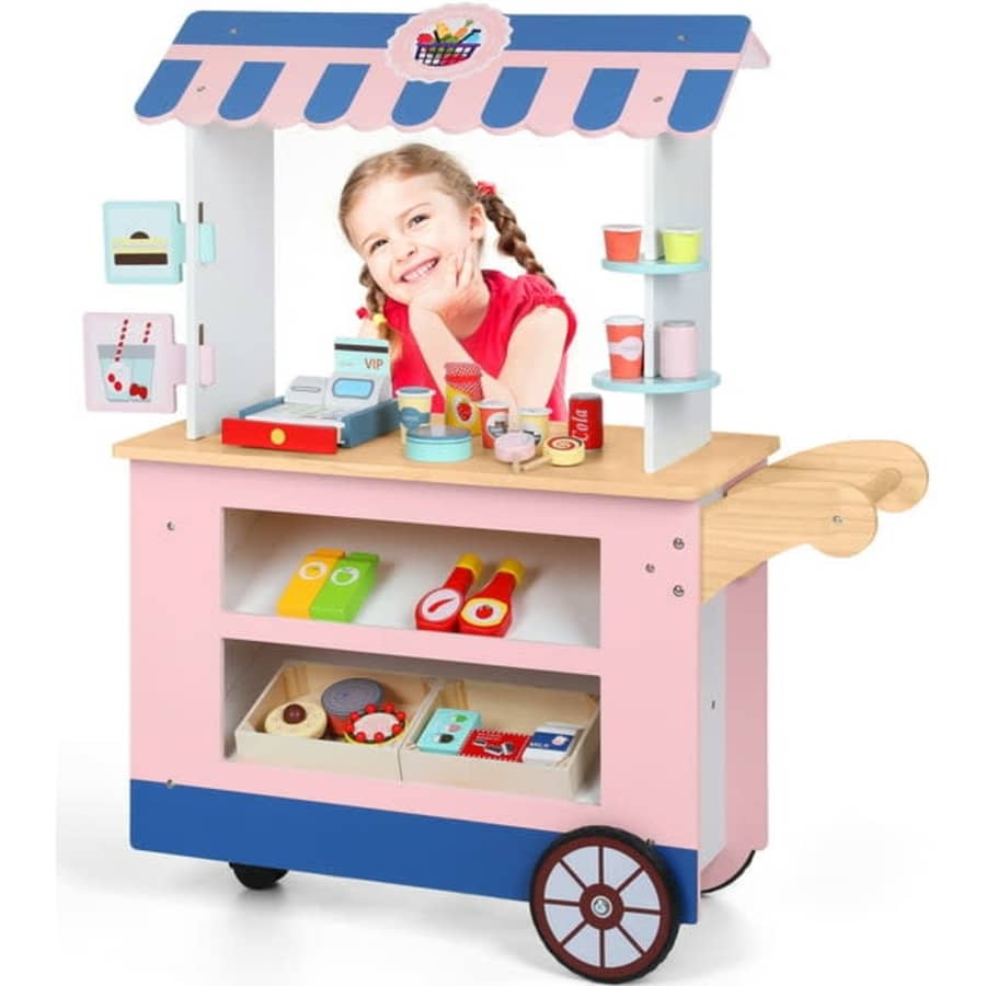 Wisairt Kids' Wooden Grocery Store Play Set for $34 Wisairt Kids' Wooden Grocery Store Play Set for $34