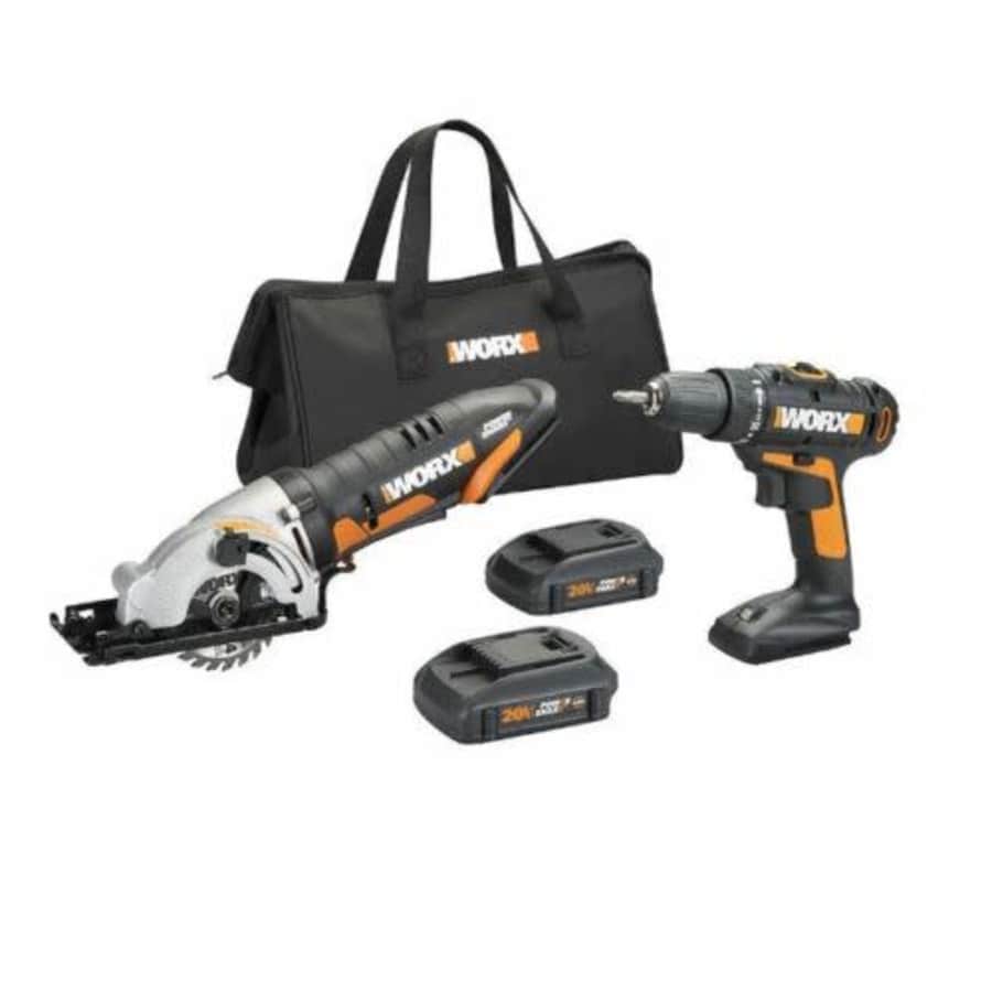 Worx 20V Drill Driver & 3" Worxsaw Combo Kit for $80