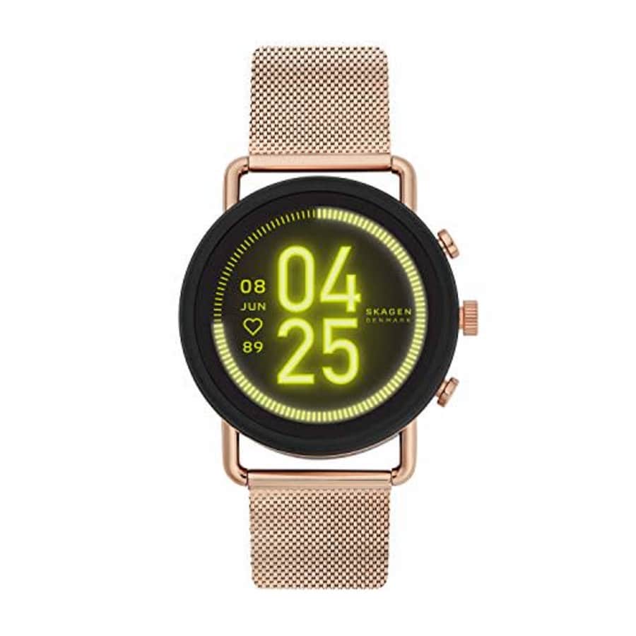 Skagen Connected Falster 3 Gen 5 Stainless Steel and Mesh Touchscreen Smartwatch, Color: Rose Gold for $199 Skagen Connected Falster 3 Gen 5 Stainless Steel and Mesh Touchscreen Smartwatch, Color: Rose Gold for $199