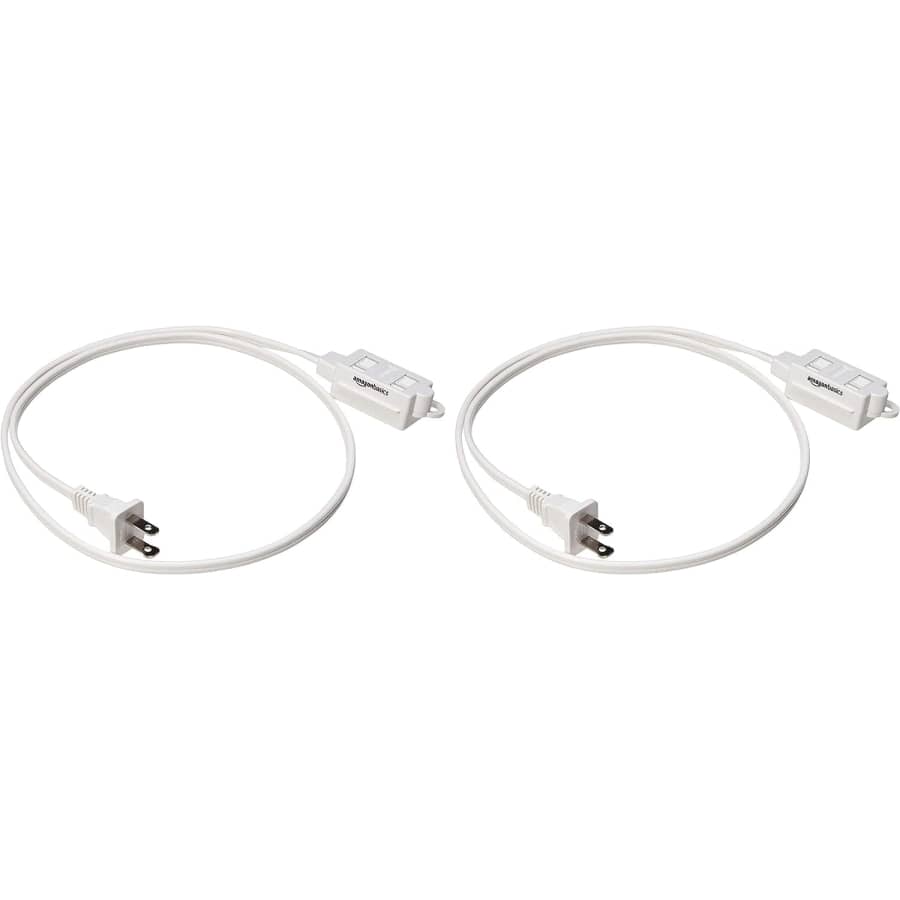 Amazon Basics 3-Foot 2-Prong Indoor Extension Cord Power Strip 2-Pack for $6 Amazon Basics 3-Foot 2-Prong Indoor Extension Cord Power Strip 2-Pack for $6