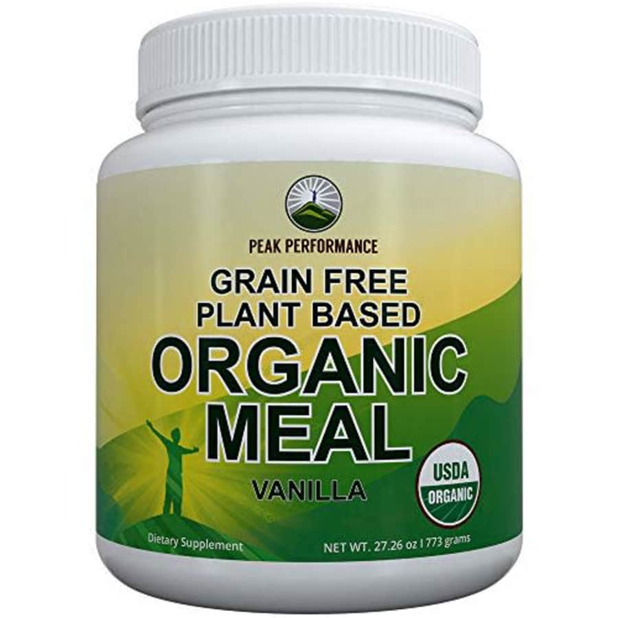 Peak Organic Vegan Paleo Meal Replacement Powder. Grain-Free Complete Raw Plant Based Meal with 20g for $30