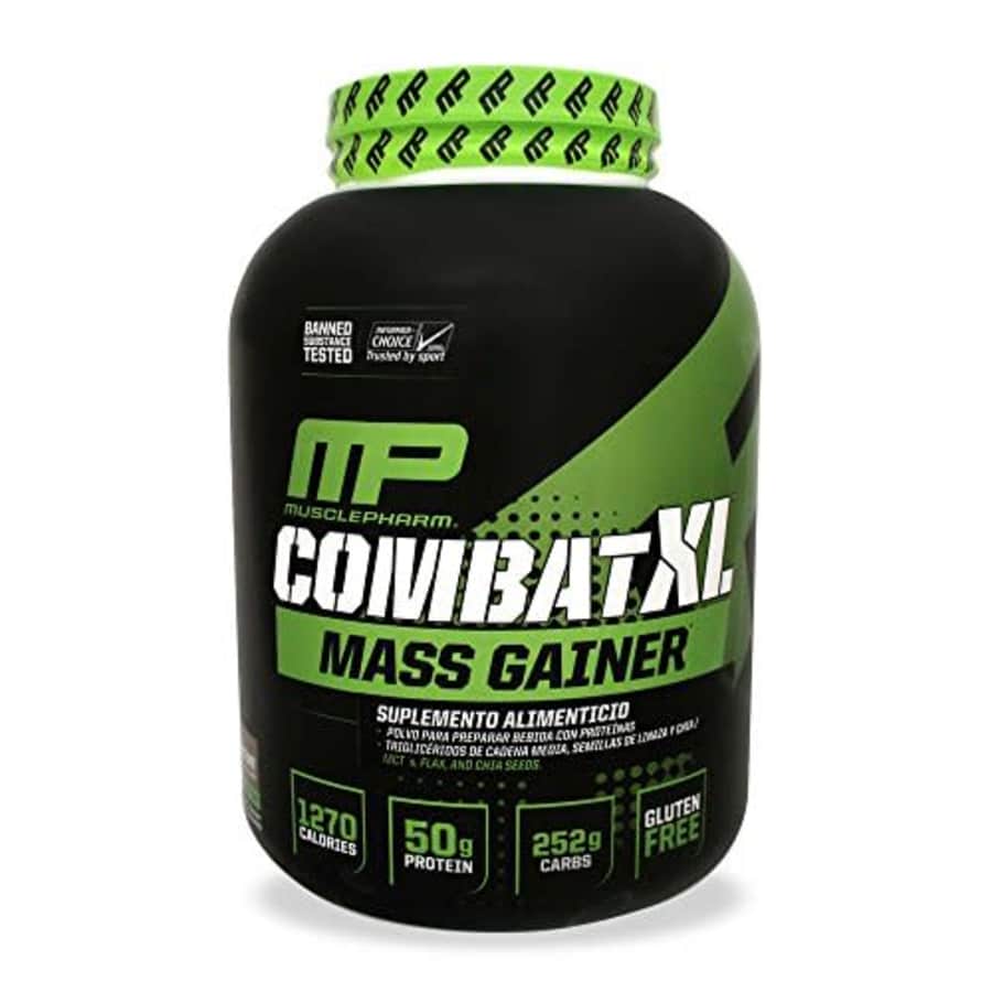 Muscle Pharm MusclePharm Combat XL Mass Gainer Powder, Weight Gainer Protein Powder, Chocolate, 6 Pounds, 8+ for $27 Muscle Pharm MusclePharm Combat XL Mass Gainer Powder, Weight Gainer Protein Powder, Chocolate, 6 Pounds, 8+ for $27