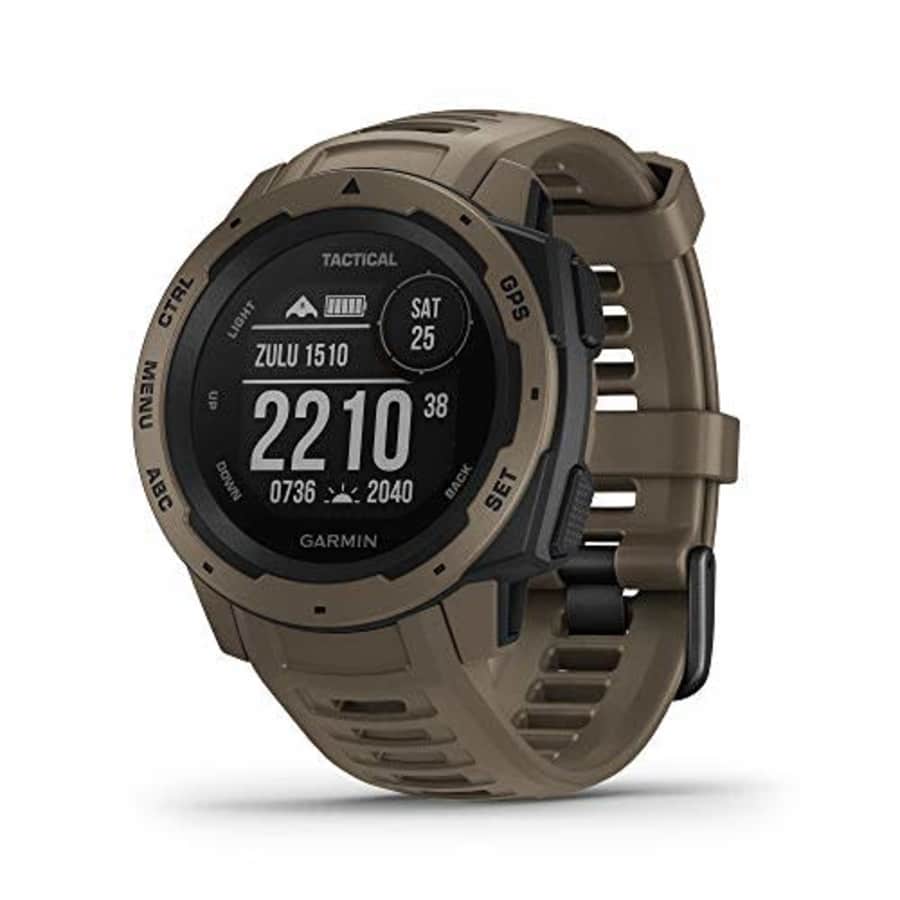 Garmin Instinct Tactical, Rugged GPS Watch, Tactical Specific Features, Constructed to U.S. for $275 Garmin Instinct Tactical, Rugged GPS Watch, Tactical Specific Features, Constructed to U.S. for $275
