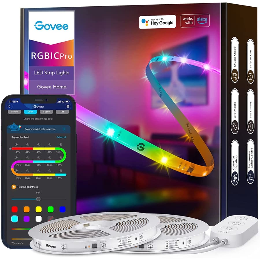 Govee 65.6-foot RGBIC LED Strip Lights for $80