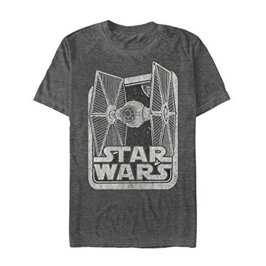 STAR WARS Men's T-Shirt, Black Heather, XXX-Large for $19
