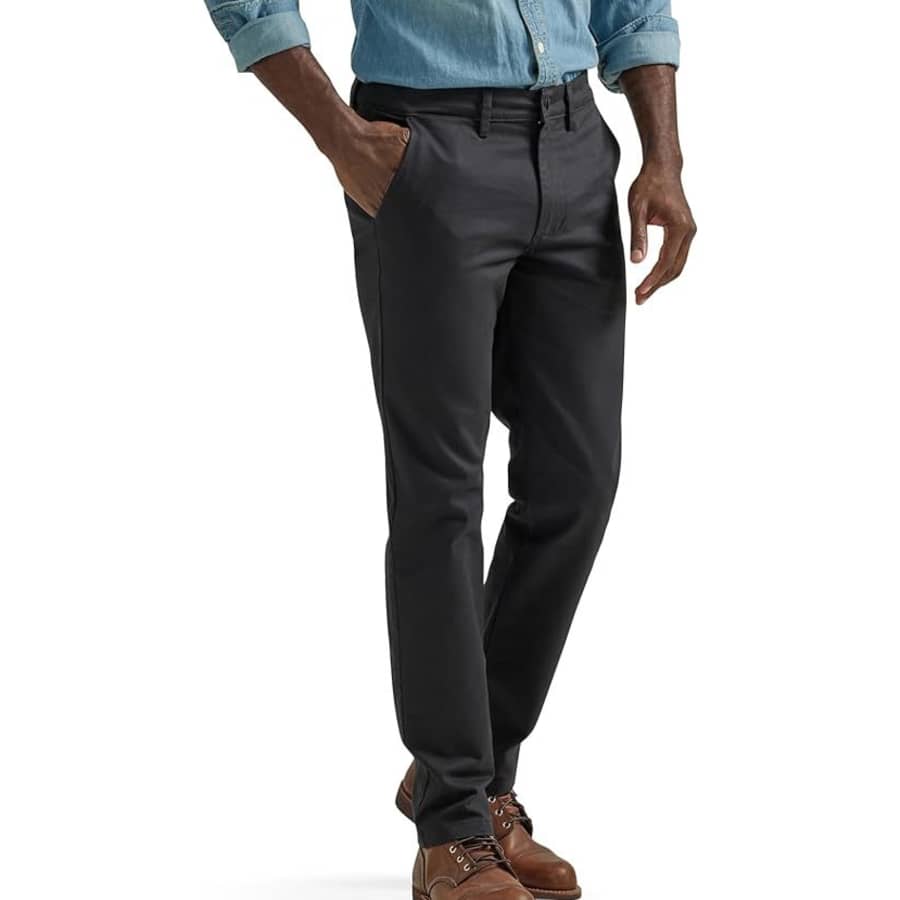 Lee Jeans Men's Flat Front Slim Straight Pants for $17 Lee Jeans Men's Flat Front Slim Straight Pants for $17