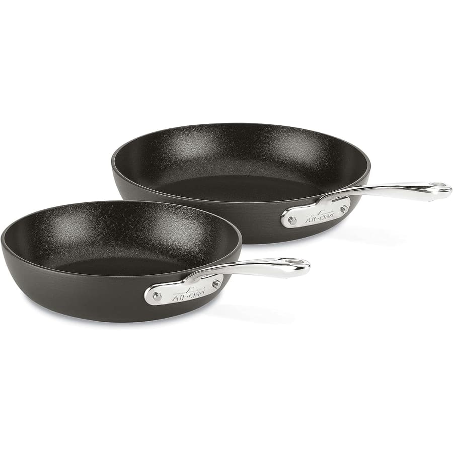 All-Clad Essentials 8.5" and 10.5" Frying Pan Set for $60 All-Clad Essentials 8.5" and 10.5" Frying Pan Set for $60