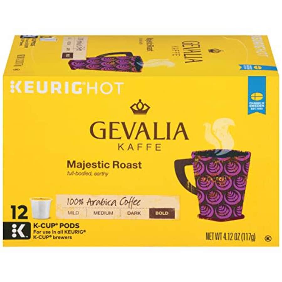 Gevalia Majestic Roast K-Cup Coffee Pods (72 Pods, 12 Count (Pack of 6)) for $60 Gevalia Majestic Roast K-Cup Coffee Pods (72 Pods, 12 Count (Pack of 6)) for $60