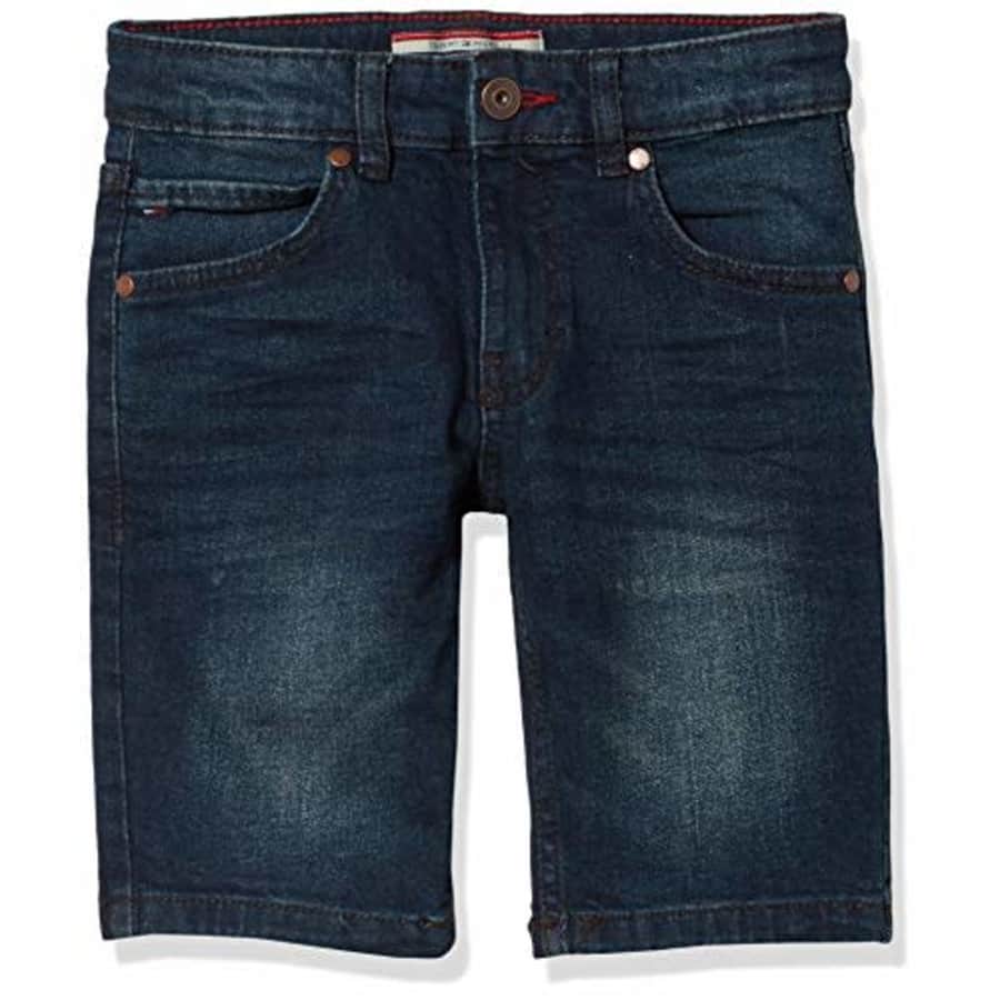 Tommy Hilfiger Boys' Stretch Denim Short, Patina, 6 for $23