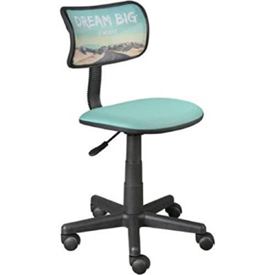 Urban Shop Dream Big Swivel Mesh Office Chair, Aqua for $40