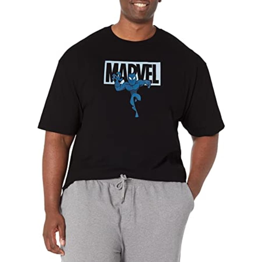 Marvel Big & Tall Classic Brick Panther Men's Tops Short Sleeve Tee Shirt, Black, XX-Large for $15 Marvel Big & Tall Classic Brick Panther Men's Tops Short Sleeve Tee Shirt, Black, XX-Large for $15