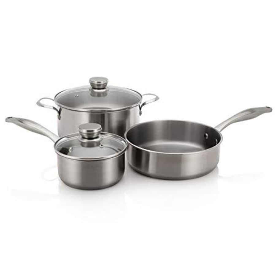 Frigidaire 5304513525 Induction Ready Stainless Steel Cookware Set w/Lids, 5 Piece for $70