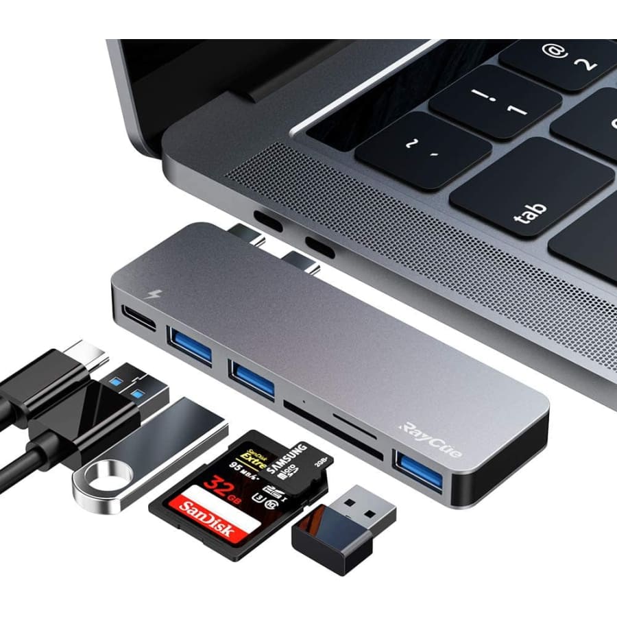 RayCue 6-in-1 USB Hub Adapter for MacBook Pro/Air for $18 RayCue 6-in-1 USB Hub Adapter for MacBook Pro/Air for $18