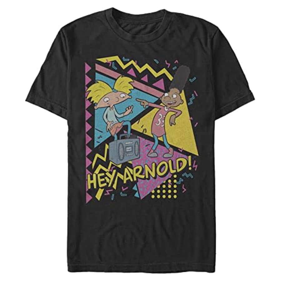 Nickelodeon Men's Big & Tall Hey Arn T-Shirt, Black, 4X-Large Tall for $23