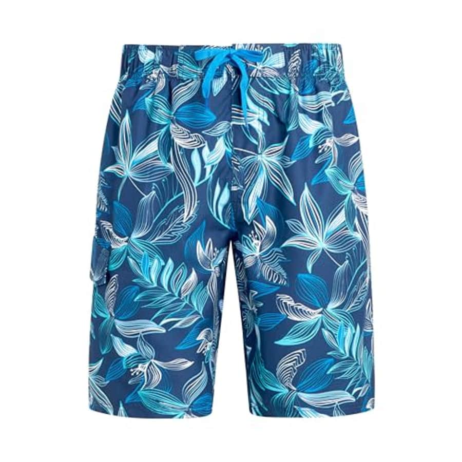 Kanu Surf Men's Standard Wade Swim Trunks (Regular & Extended Sizes), Explore Navy for $17