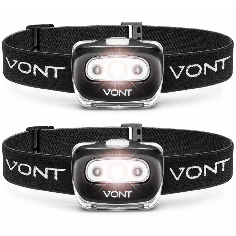 Vont Spark LED Headlamp Flashlight 2-Pack for $17