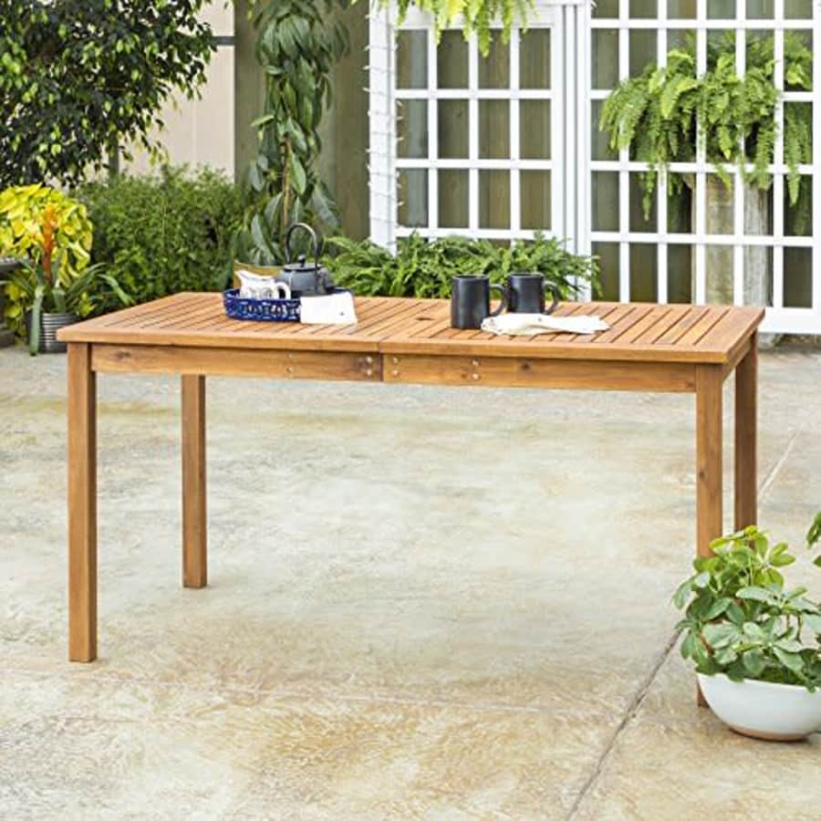 Walker Edison Furniture Company AZWSDTBR 6 Person Outdoor Patio Wood Rectangle Dining Table All for $194 Walker Edison Furniture Company AZWSDTBR 6 Person Outdoor Patio Wood Rectangle Dining Table All for $194