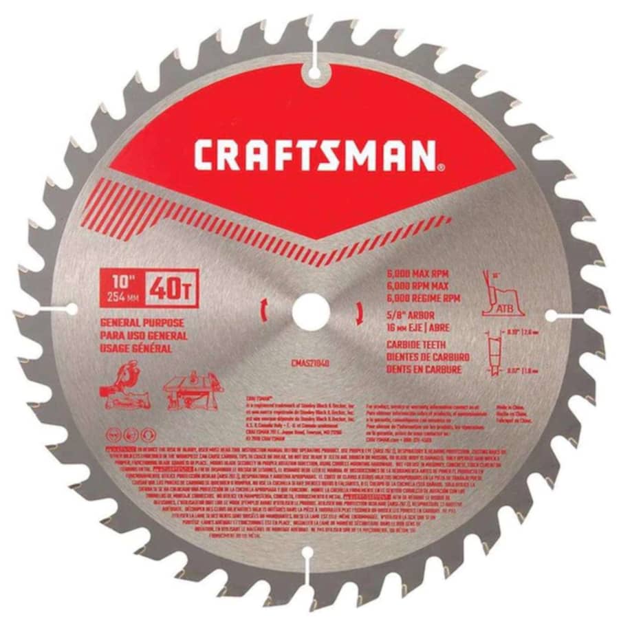 Craftsman 10 x 5/8" Carbide Circular Saw Blade for $15 for members Craftsman 10 x 5/8" Carbide Circular Saw Blade for $15 for members