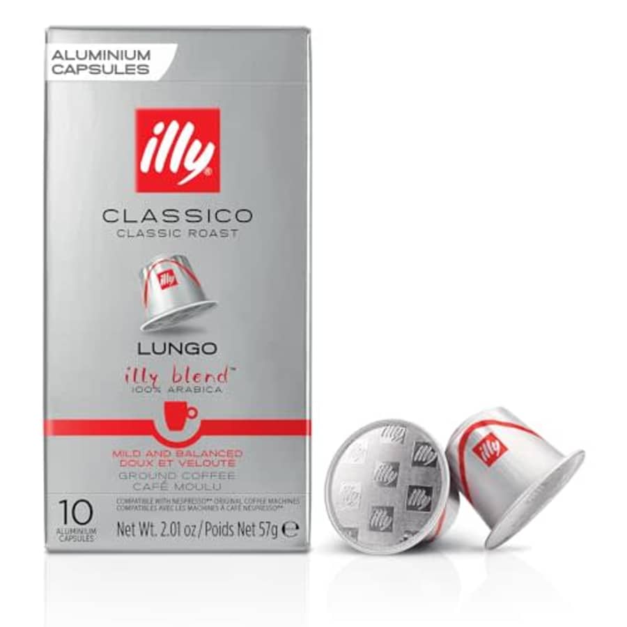 Illy Espresso Compatible Capsules - Single-Serve Coffee Capsules & Pods - Classico Lungo Roast - for $10