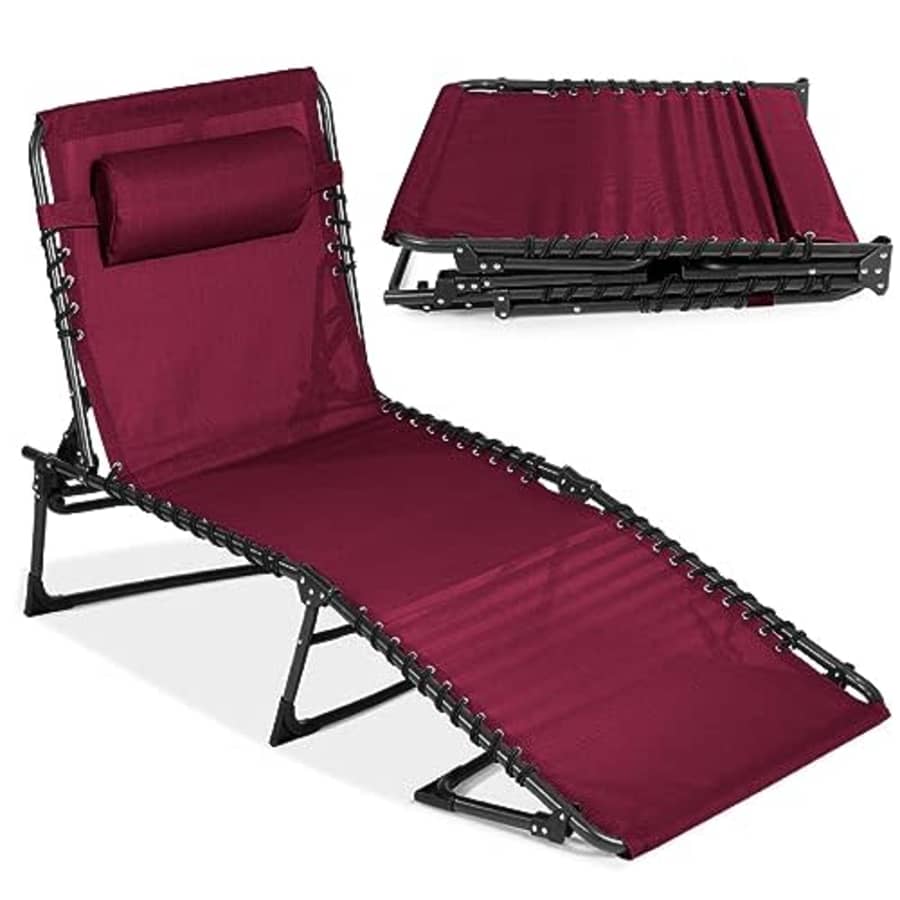 Best Choice Products Patio Chaise Lounge Chair, Outdoor Portable Folding in-Pool Recliner for Lawn, for $55 Best Choice Products Patio Chaise Lounge Chair, Outdoor Portable Folding in-Pool Recliner for Lawn, for $55