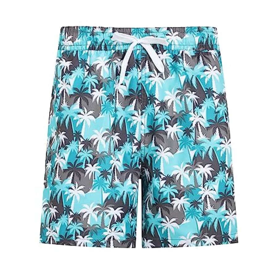 Kanu Surf Men's Standard Havana Swim Trunks (Regular & Extended Sizes), Playa Charcoal/Green, Large for $17