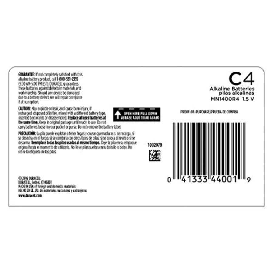 Duracell - CopperTop C Alkaline Batteries with recloseable package - long lasting, all-purpose C for $9