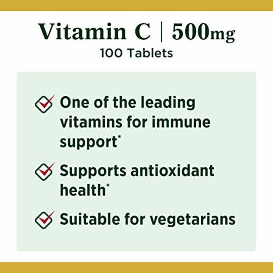 Vitamin C by Nature's Bounty, Vitamin Supplement, Supports Immune Health, 500mg, 100 Tablets for $13