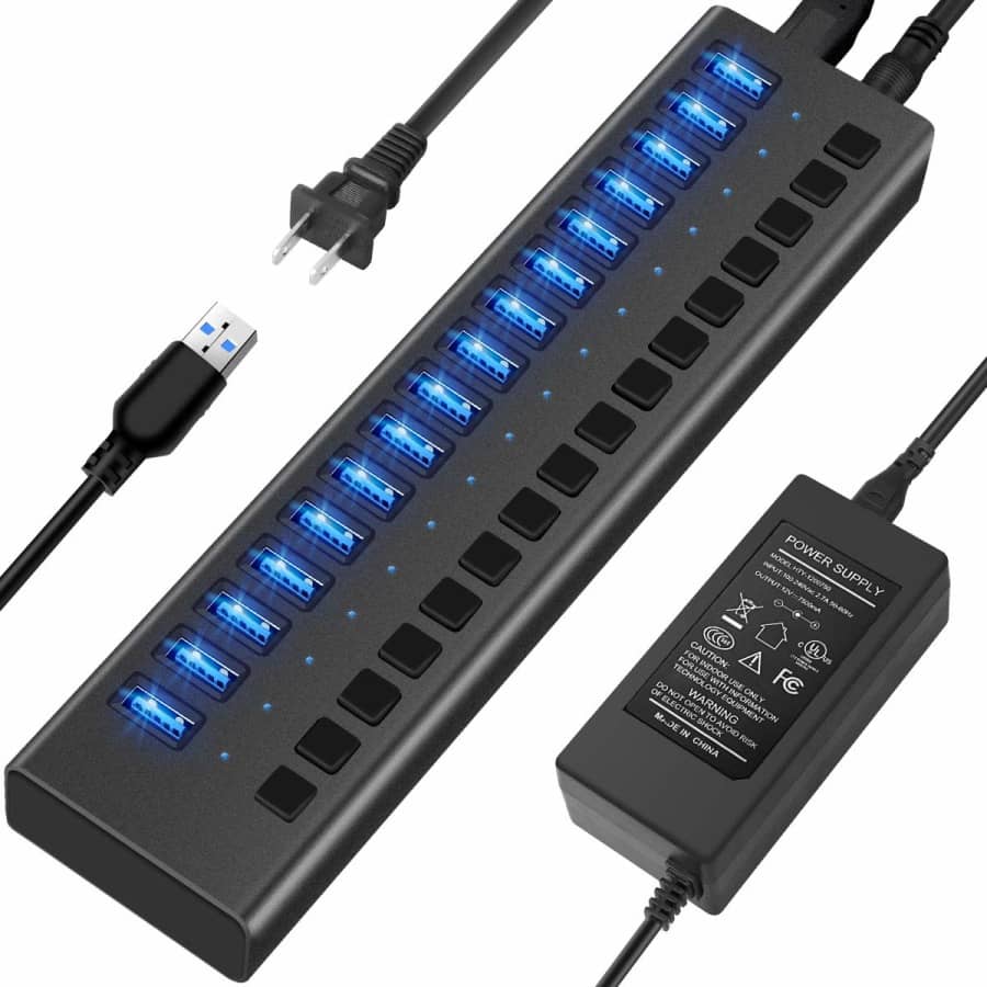 Ageen 16-Port USB 3.0 Hub for $54