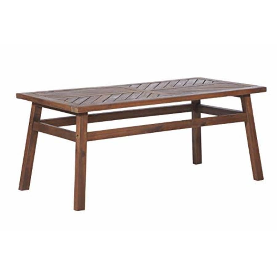 Walker Edison Furniture Company Outdoor Patio Wood Chevron Rectangle Coffee Table All Weather for $182 Walker Edison Furniture Company Outdoor Patio Wood Chevron Rectangle Coffee Table All Weather for $182