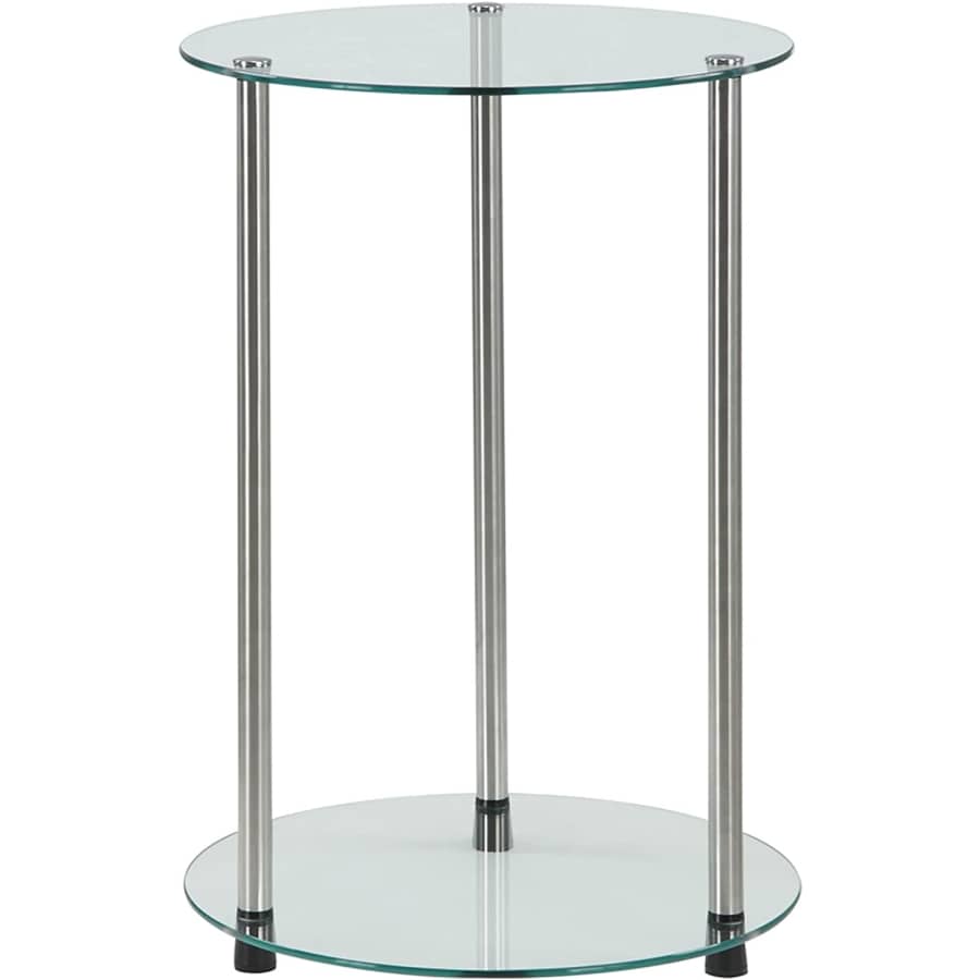 Convenience Concepts Designs2Go Classic Glass 2 Tier Round End Table for $42