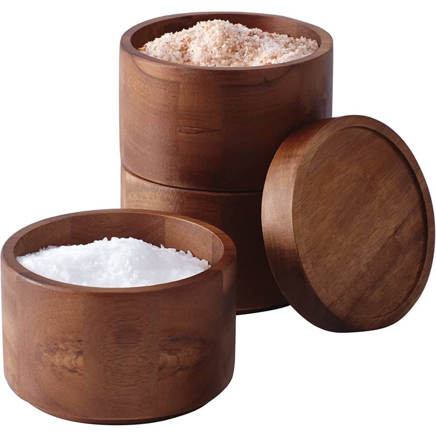 Rachael Ray Wooden 3-Tier Stacking Salt Box for $50