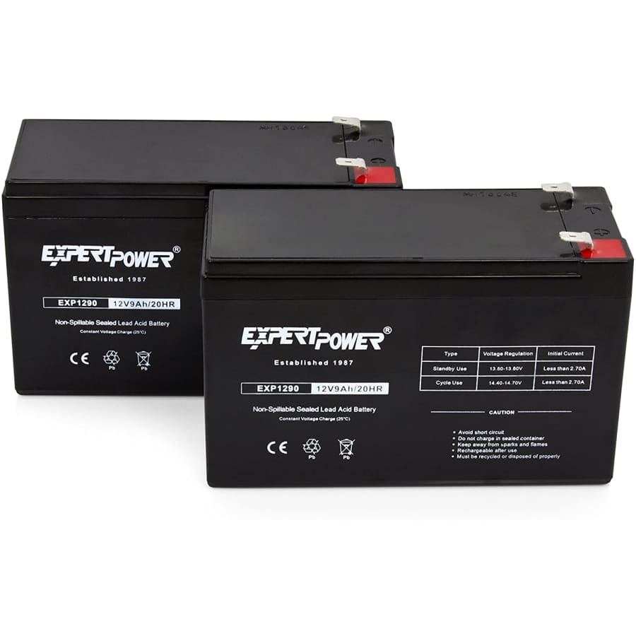 ExpertPower 12V 9ah Sealed Lead Acid Battery 2-Pack for $45 ExpertPower 12V 9ah Sealed Lead Acid Battery 2-Pack for $45