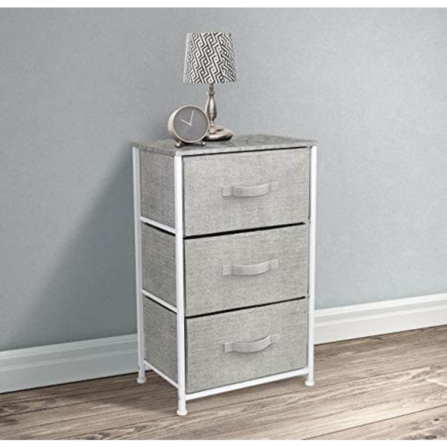 Sorbus Nightstand with 3 Drawers - Bedside Furniture & Accent End Table Storage Tower for Home, for $45