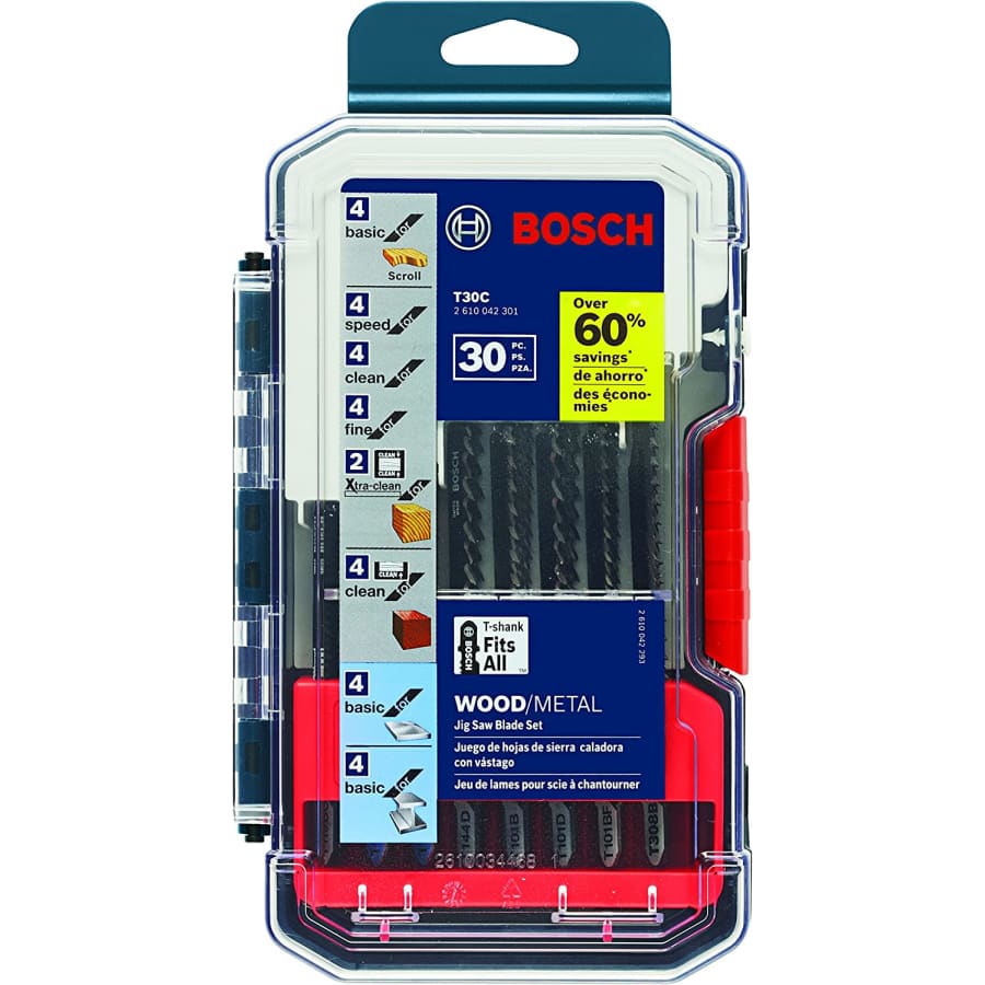 Bosch T-Shank Multi-Purpose Jigsaw Blades 30-Piece Set: $32