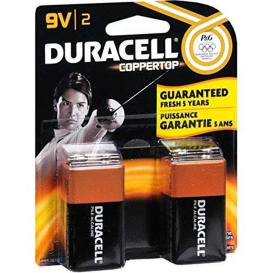 Duracell Coppertop Alkaline Batteries 9 Volt 2 Each (Pack of 8) for $9 Duracell Coppertop Alkaline Batteries 9 Volt 2 Each (Pack of 8) for $9