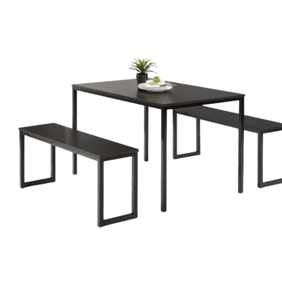 Zinus Louis Modern Studio Collection Soho Dining Table w/ Benches for $92 Zinus Louis Modern Studio Collection Soho Dining Table w/ Benches for $92