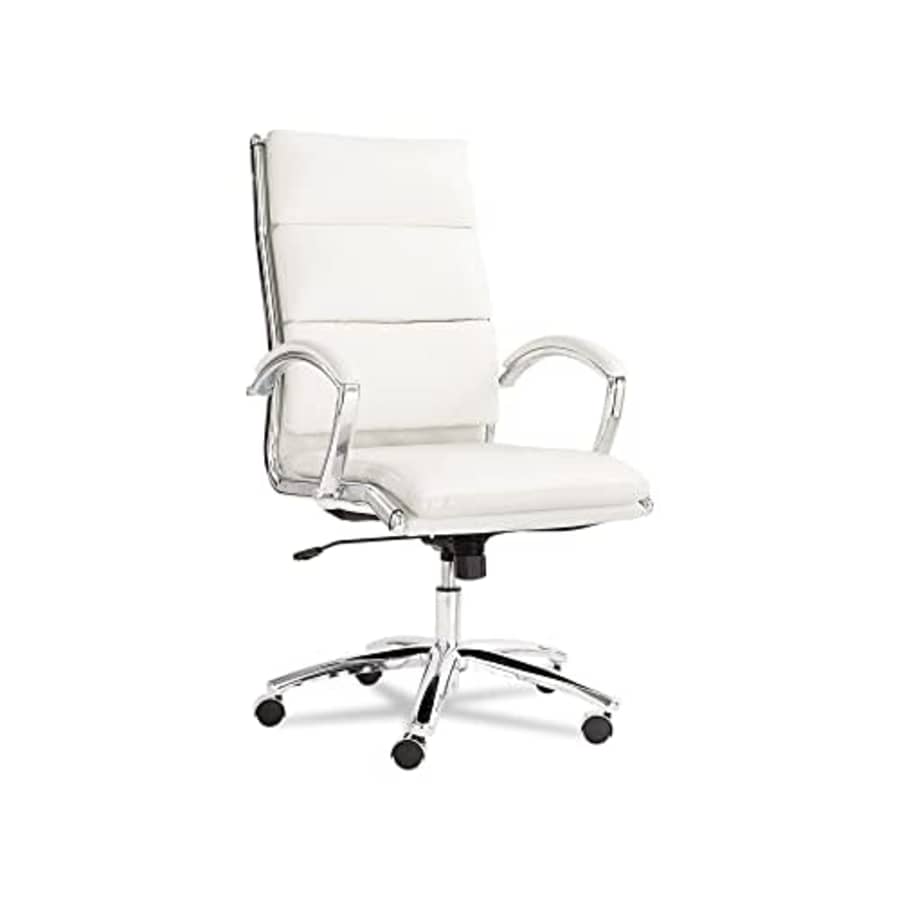 Alera ALENR4106 Alera Neratoli Series Highback Swivel/tilt Chair,white Faux Leather,chrome Frame for $325