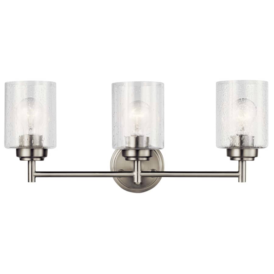 Kichler Winslow 21.5" 3-Light Vanity Light w/ Glass Shades for $106