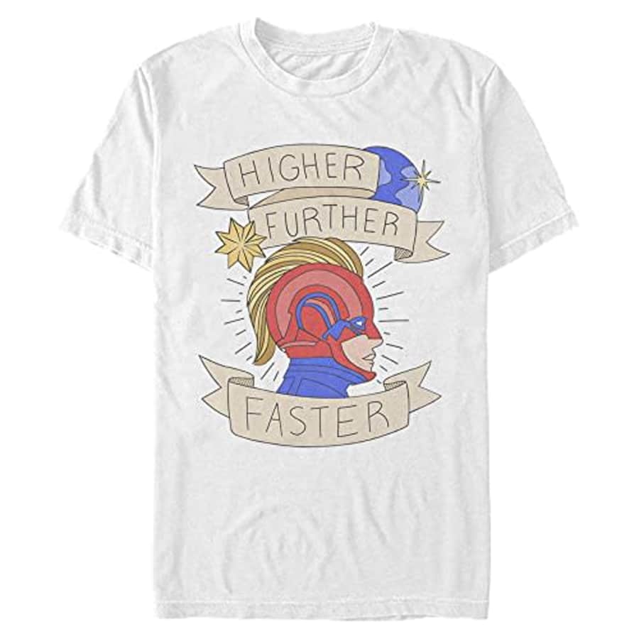 Marvel Men's Universe Cosmic Hero Faster T-Shirt, White, X-Large for $18