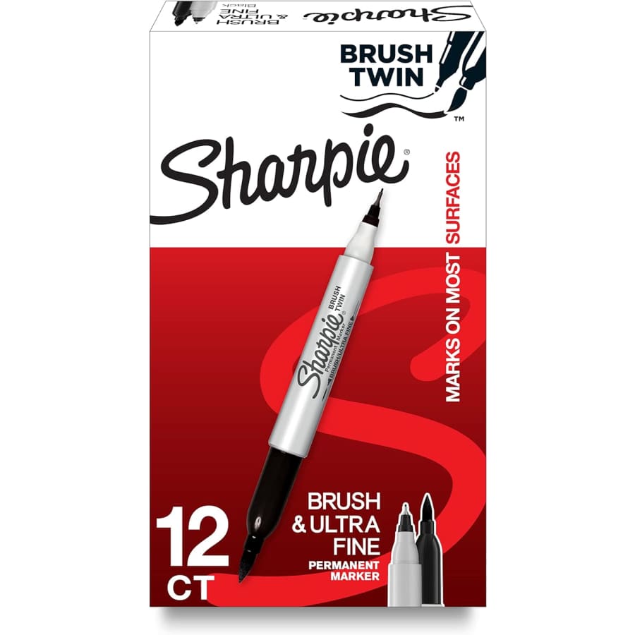 Sharpie Brush Twin Permanent Marker 12-Pack for $7