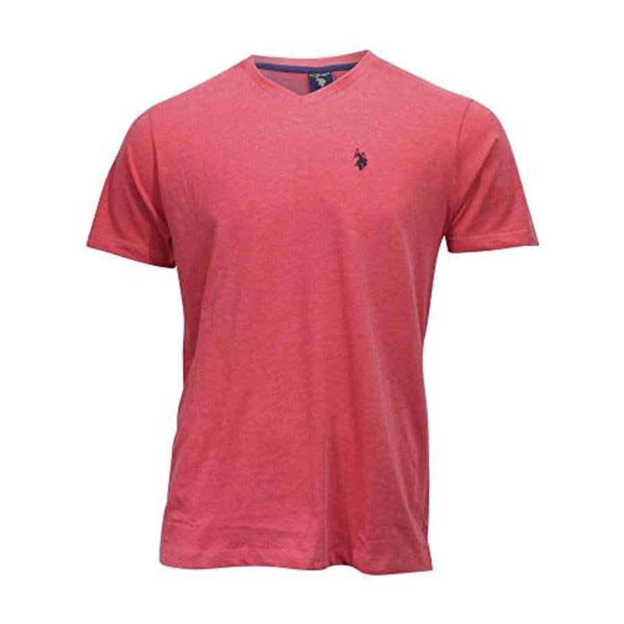 U.S. Polo Assn. Men's V-Neck T-Shirt, Nantucket red Heather, L for $28