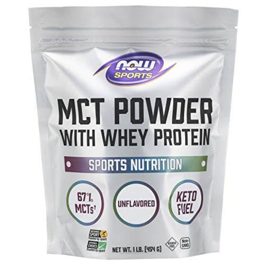 Now Foods NOW Sports Nutrition, MCT Powder With Whey Protein Isolate, 67% MCTs, Unflavored Powder, 1-Pound for $23