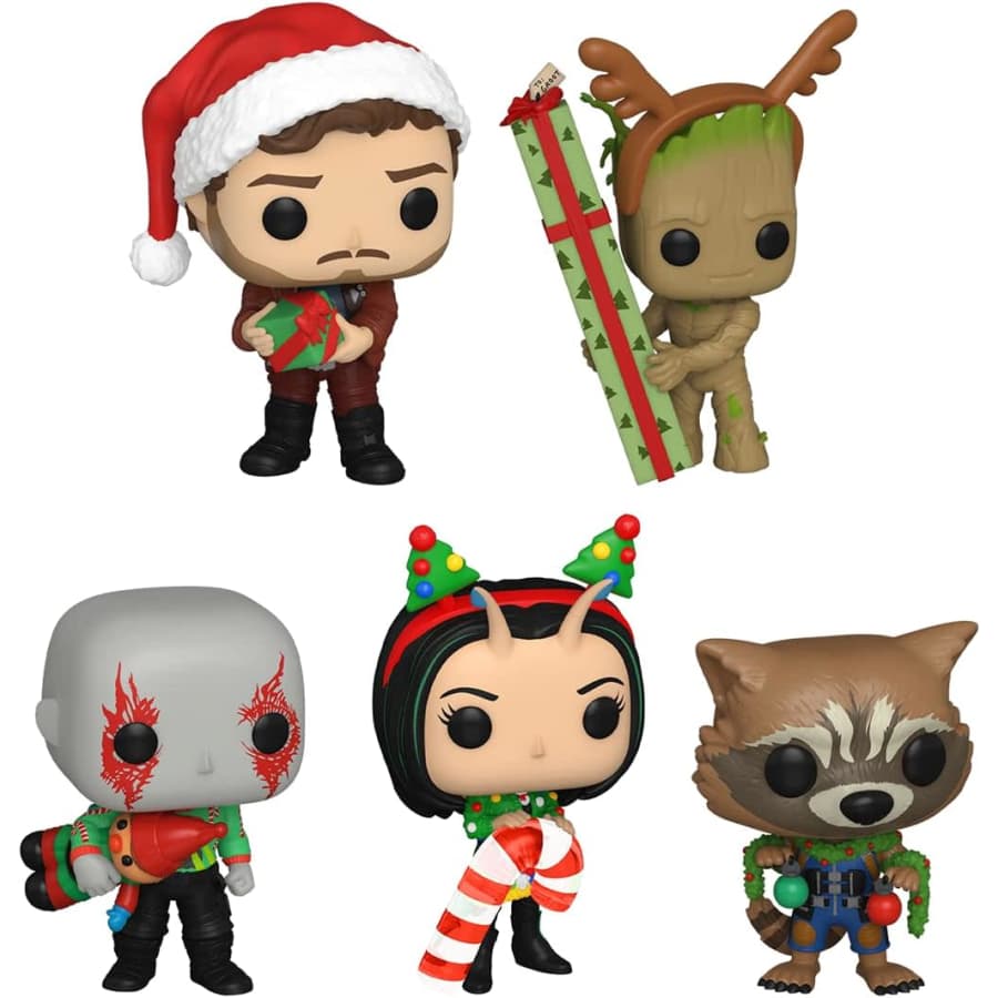Funko Pop! Marvel Holiday: Guardians of The Galaxy Vinyl Figures 5-Pack for $50 Funko Pop! Marvel Holiday: Guardians of The Galaxy Vinyl Figures 5-Pack for $50