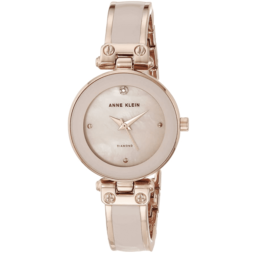 Anne Klein Women's Genuine Diamond Dial Bangle Watch for $37