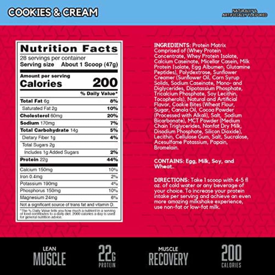 BSN SYNTHA-6 Whey Protein Powder, Micellar Casein, Milk Protein Isolate Powder, Cookies and Cream, for $41