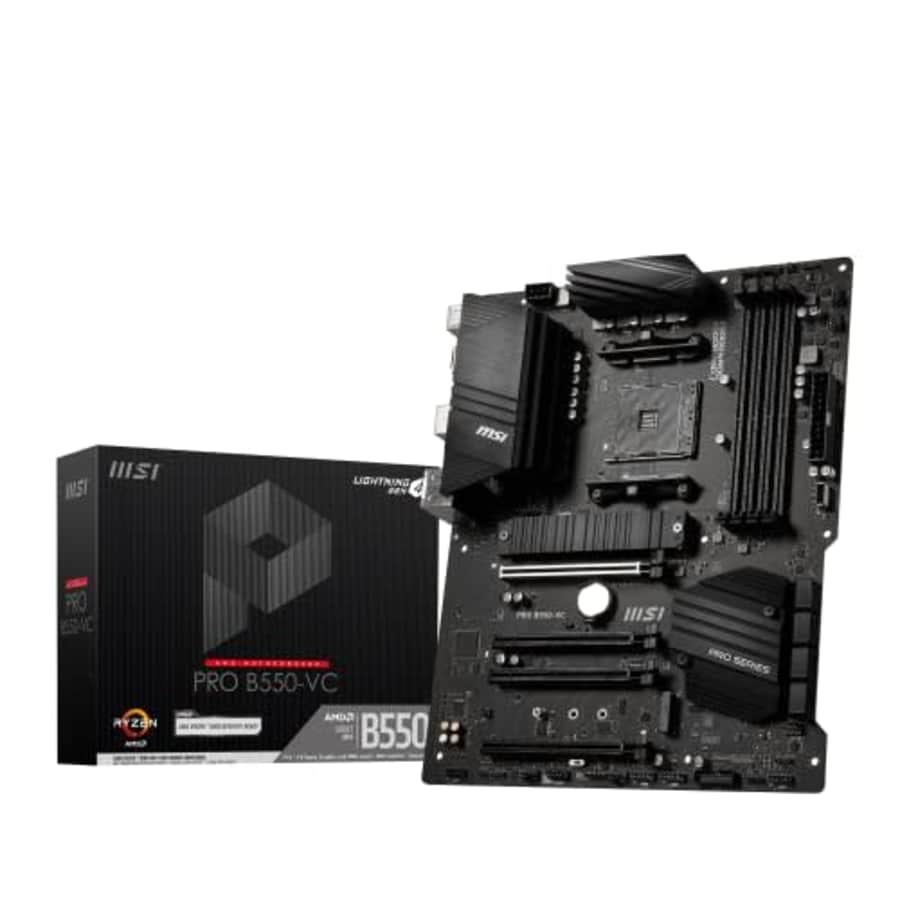 MSI PRO B550-VC ProSeries Motherboard (AMD AM4, DDR4, PCIe 4.0, SATA 6Gb/s, M.2, USB 3.2 Gen 2, for $140 MSI PRO B550-VC ProSeries Motherboard (AMD AM4, DDR4, PCIe 4.0, SATA 6Gb/s, M.2, USB 3.2 Gen 2, for $140