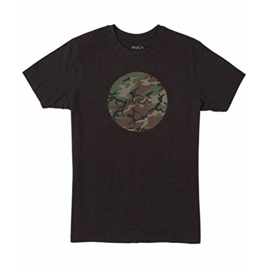 RVCA Men's Graphic Crew T-Shirt, Motors SS/Black, Small for $25
