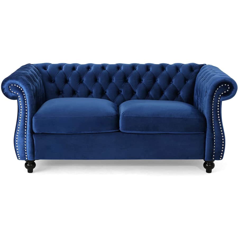 Christopher Knight Home Karen Chesterfield Loveseat Sofa for $442 Christopher Knight Home Karen Chesterfield Loveseat Sofa for $442