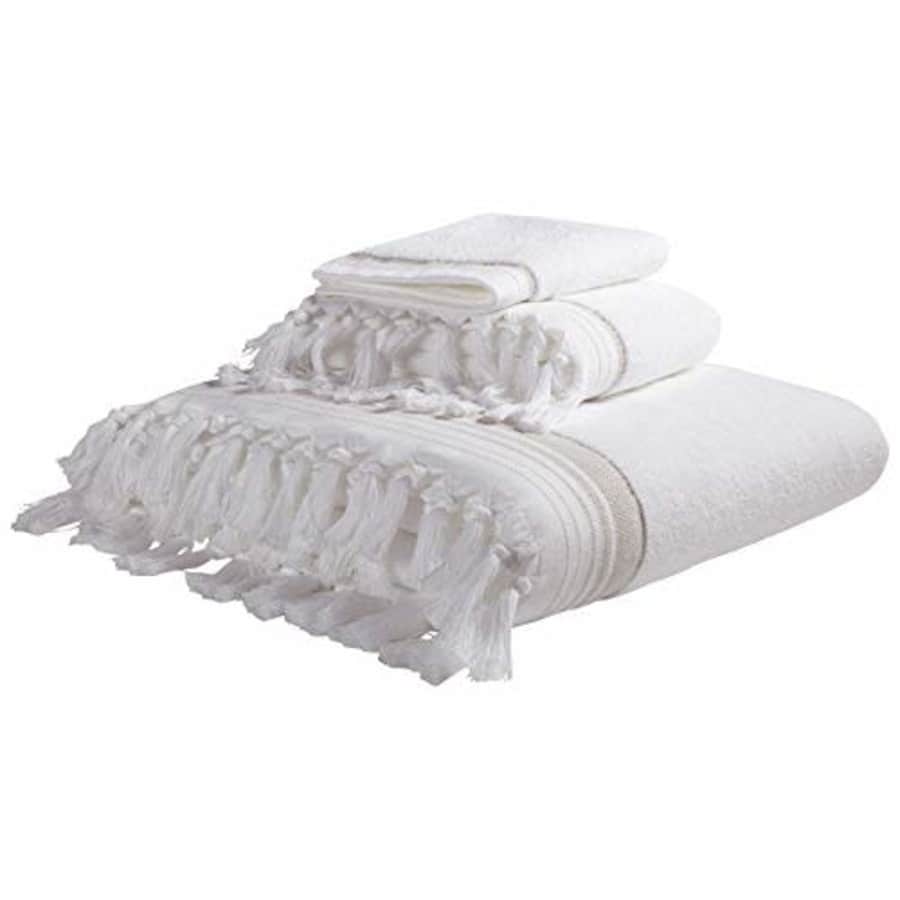 Amazon Brand Stone & Beam Casual Terry Bath 100% Cotton Towel, Hand Towel, and Washcloth, Tan for $44